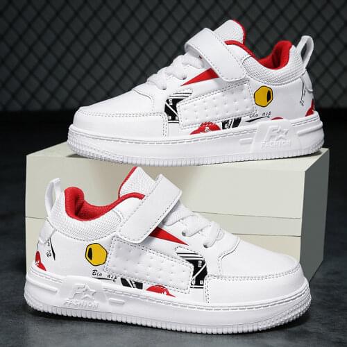 Kids Sneakers Girls Trainers Boys Shoes Children Leather Shoes White Black School Running Shoes Pink Sports Shoes Flexible Sole