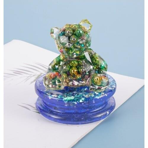 DIY Crystal Mirror Mold Doll Pendant Display Table Ornaments UV Epoxy Resin Silicone Mold Decoration Craft Jewelry Making