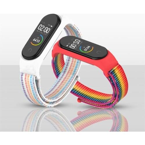 For Mi Band 4 3 Breathable Nylon Strap Summer Sports Bracelet Loop Replacement Wristband For Miband 4 3 Smartwatch Straps