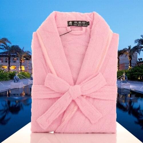 Winter Robe Women Men Toweling Terry Fleece Robe 100% Cotton Warm Homewear Casual new Bathrobe Soft Ventilation Sleeprobe