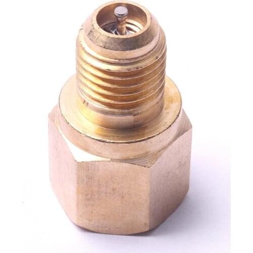 HOLYOVER 2Pcs 1/4SAE to 1/2ACME Adapter for R134a AC Air Conditioner Adjustable Coupler Connector For US&EU Refrigeration Tools