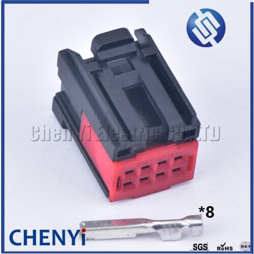 1 set TE Tyco 8 Pin female car connector audio control panel wiring harness connector plug 1456987-3 1411168-1 for Ford Focus