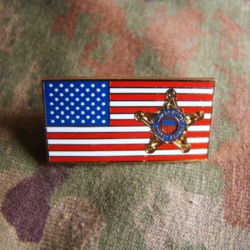 US UNITED STATES SECRET SERVICE METAL USSS FLAG LAPEL PIN BADGE BROOCH