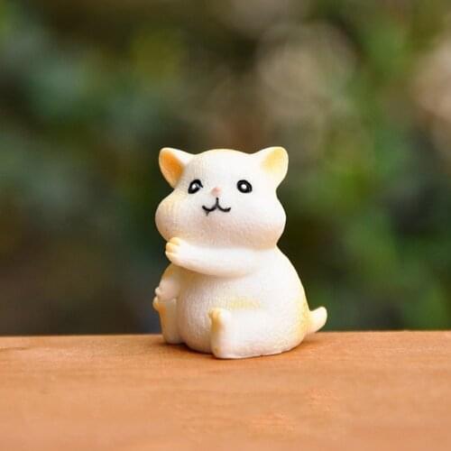 Cute Resin Hamster Mouse Figurines Micro Landscape Ornaments Decoration Bonsai Decoration Crafts Gift For Kids Children 1PC