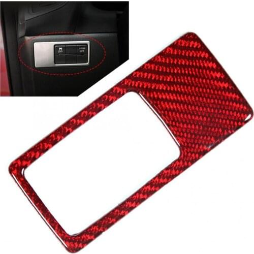 Left-Hand Drive Carbon Fiber Headlight Adjust Switch Panel Decor Trim Fit for Mazda3 Axela 2014 2017 2018 car accessories