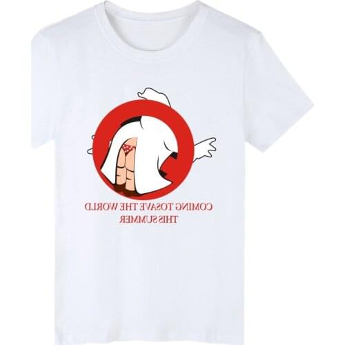 Aikooki Newest Ghostbusters White T shirt Men/Women Summer Fashion Casual Loose T-shirt Print Ghost busters Mens T-Shirts Top