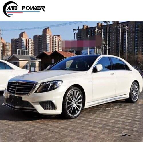 S CLASS W222 S63 TI style body kit fit for high quality S CLASS W222 S63 TI style front and rear bumper side skirts body kit