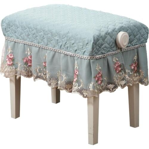 Pastoral thicken quilted cotton piano bench cover stool cover makeup stool cover seat mat cushion cover
