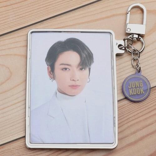 Kpop Star Image Keychain Pendant JUNGKOOK SUGA RM JIMIN V JHOPE JIN Photo Frame Keyring Collection Gift
