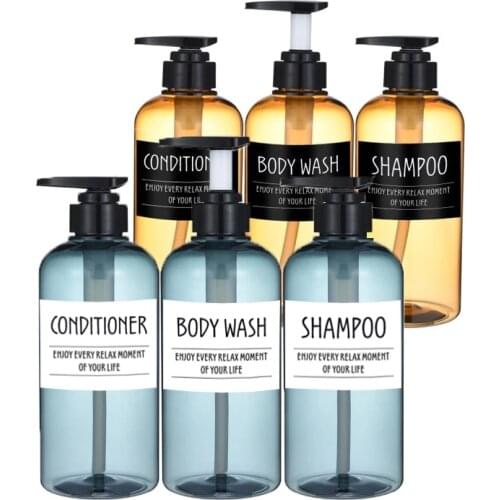 Bathroom Lotion Dispensed Empty Bottle Shampoo Shower Gel 300ml/500ml Large Capacity Plastic Bottle Home Storage Bottle