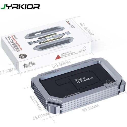 QianLi 3D Middle Frame Reballing IC Template For iPhone X/XS/MAX 11 Pro Max Motherboard Middle Layer Tin Planting Fixture