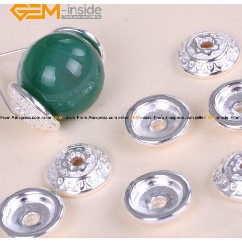 Spacer Craft Bead Caps Bright Tibetan Silver Bali Style Jewelry Findings 9mm Wholesale 20 Pcs/Bag Free Shipping