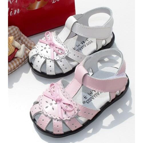 Dolakids Girl Sandal Soft Cowhide Leather Shoes Princess Shoes 2021 Summer Baby Casual Beach Shoes Little Girl Soft Soles