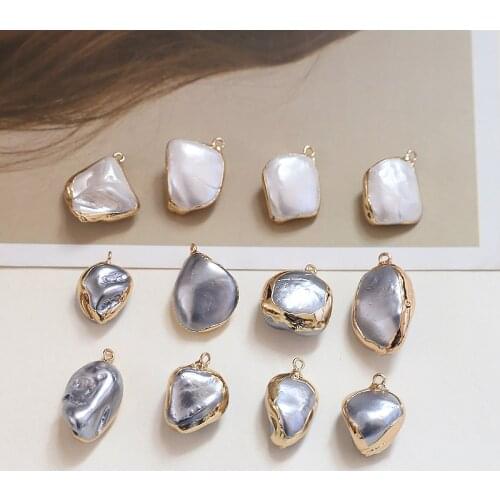 2pcs Baroque Irregular Pearl Bag Phnom Pendant diy Handmade Jewelry Earrings For Women Necklace Accessories Material