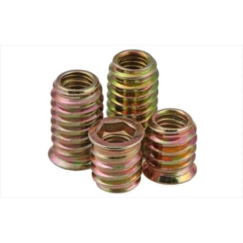 Flat head hex socket Nut embedded iron Straight teeth M6 M8 M10 nut Furniture nut Trapezoidal Connector