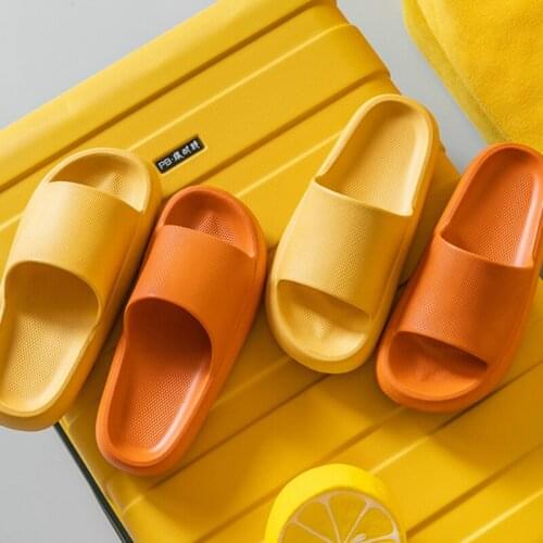 Super thick-soled slippers female summer home couple bathroom bath indoor non-slip deodorant silent sandals slippers male