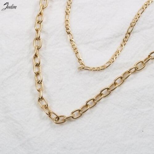 Joolim Jewelry PVD Gold Finish Entry Lux Chunky Chain Necklace Stylish Stainless Steel Necklace