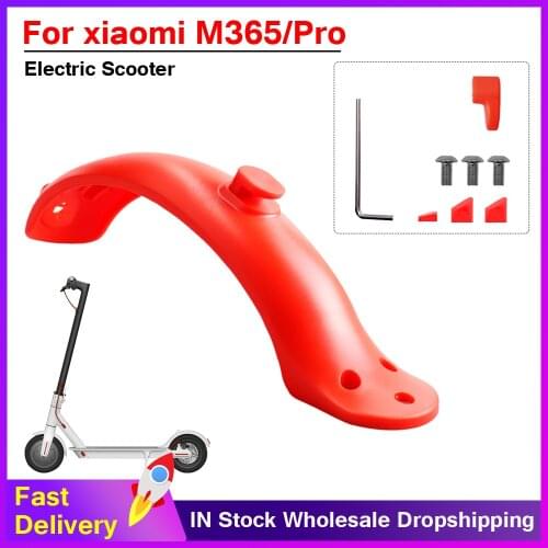 Red Fenders for xiaomi Mijia m365 Pro Scooter Wings Rear Mud Guard Support Protection ABS Plastic Parts Screws Rubber Stopper