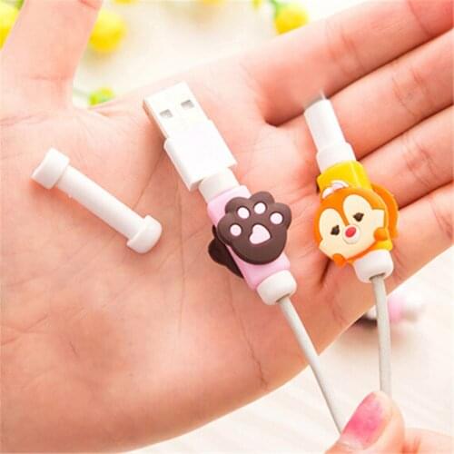 Protector Earphone Cord Protection Sleeve Wire Cover 2sets Lovely Cartoon Charger Cable Winder Protective Case Saver Data line