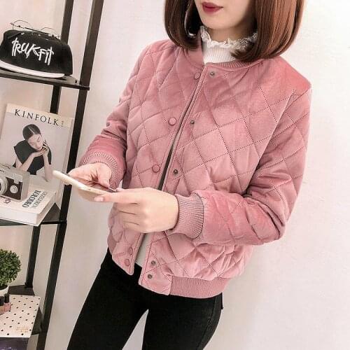 Woman Jacket Parkas Coat Short Cotton Jacket Womens Winter Clothes Womens Cotton-Padded Baseball Uniform Veste Femme