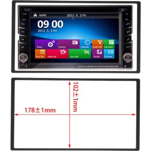 1PC 2 Din Audio Fascia Frame for Car Radio MP5 DVD Stereo CD Panel Dash Mount Installation Trim Frame Kit Car Interior Accessory