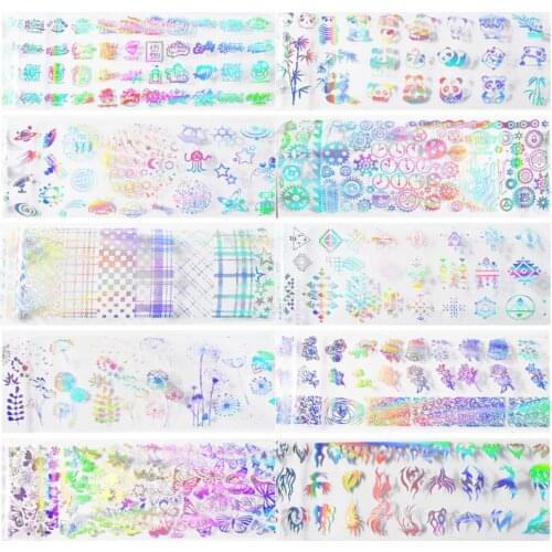 10 Pcs/Set Starry Sticker DIY Glitter Glow Stickers Adhesive Nail Beauty Manicure Jewelry Making Print Charms Epoxy Resin Tools
