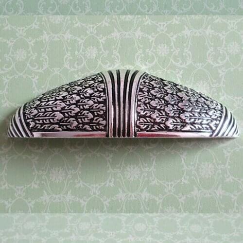 2.5" Drawer Pulls Dresser Handles Cup Pull Silver Black Retro Decorative Knob Furniture Cabinet Pull Handle