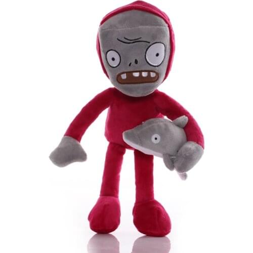 30cm Plants vs Zombies Dolphin Rider Zombie Plush Toys Dolphin Zombie Plush Soft Stuffed Toys Doll for Kids Children Xmas Gifts