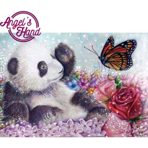 5D DIY Diamond Painting "Panda and Butterfly" Embroidery Full Square&round Diamond Cross Stitch Rhinestone Mosaic Decor