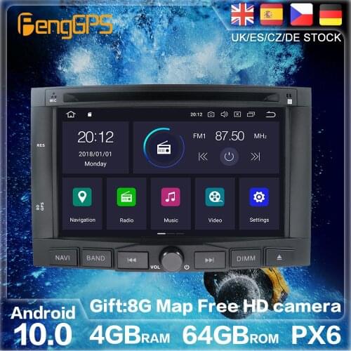 Android 10 PX6 For Peugeot 3008 5008 2009-2014 GPS Navigation Auto Radio Stereo Car DVD Multimedia Auto Player HeadUnit No 2DIN