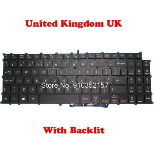 UK Keyboard For LG 15Z90N 15Z95N 15Z95N 15Z90C 15Z95N-G.AA78B 15Z90N-V.AP55G 15Z90N-V.AP72B United Kingdom UK NO Frame & Backlit