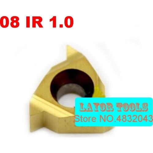 Free Shipping 10pcs 08 IR 1.0ISO Indexable Carbide Threading Inserts for External Threaded Lathe Tool Holder