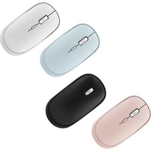 Bluetooth Wireless Optical Mouse Ergonomic Computer Mause 1600DPI PC Office Home Mice USB BT Dual Mode Pink Mice For Girl Laptop