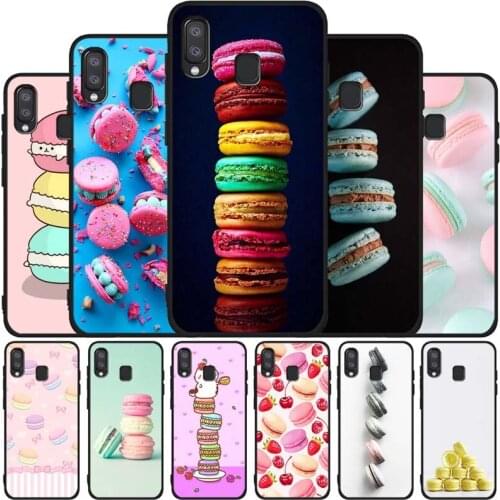 Macaron black soft phone Case For Samsung A10 20 30 40 50 30S 50S 60 70 M10 M30S M40 A31 51 71 A20E A10E A21S