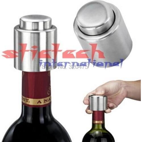 By dhl or ems 500pcs Stainless Steel Red Wine Bottle Vacuum Sealer, Wine Bottle Saver Preserver Pump Sealer Bar Stopper