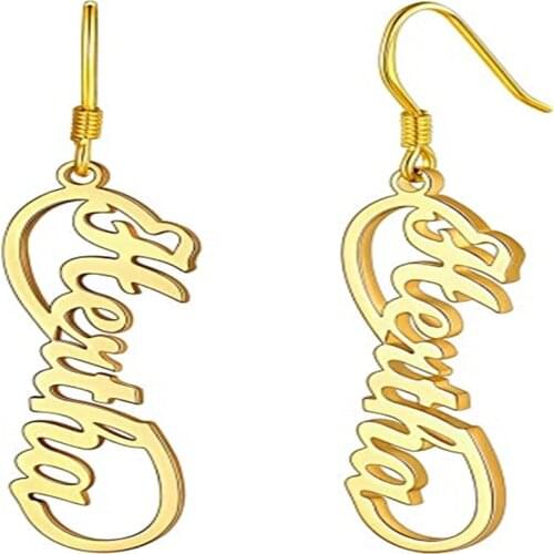 Noelia Custom Name Earrings Stainless Steel Hypoallergenic Earrings Personalized Name Earrings for Friend Jewelry Gift