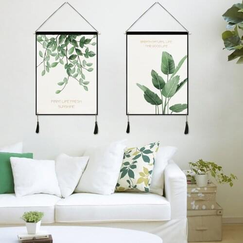 Plant Design Tapestry Home Office Wall Hanging Plant Picture Painting Living Room Bedroom Wall Decor Type 1