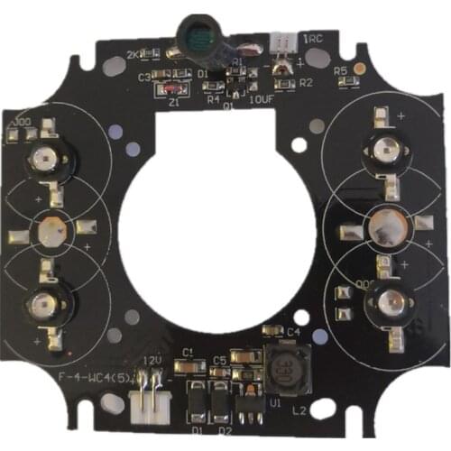 F-4-614 ARRAY IR LED BOARD INFRARED LIGHT BOARD CCTV IR CAMERA PCB PLATE 4PCS 42MIL HIGH POWER ARRAY IR LED
