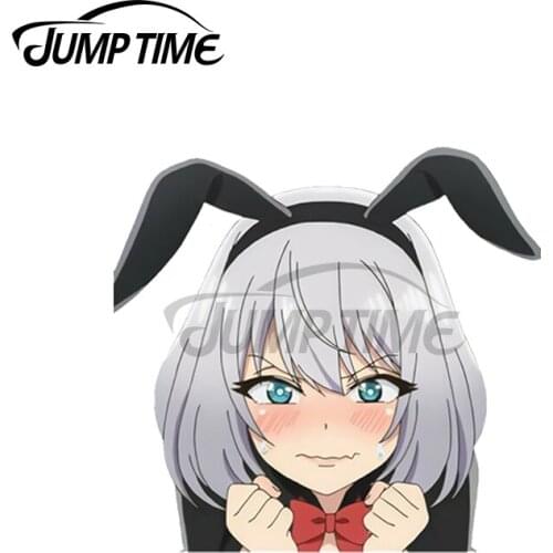 JumpTime 13 x 5.8cm For Bunny Tejina Senpai From Magical Decal VAN Windshield Cartoon Car Stickers Laptop Motorcycle Decoration