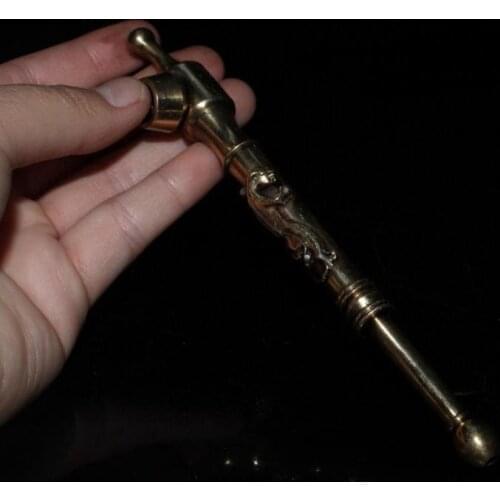 Chinese old craft Embossed Dragon Tobacco Pipe