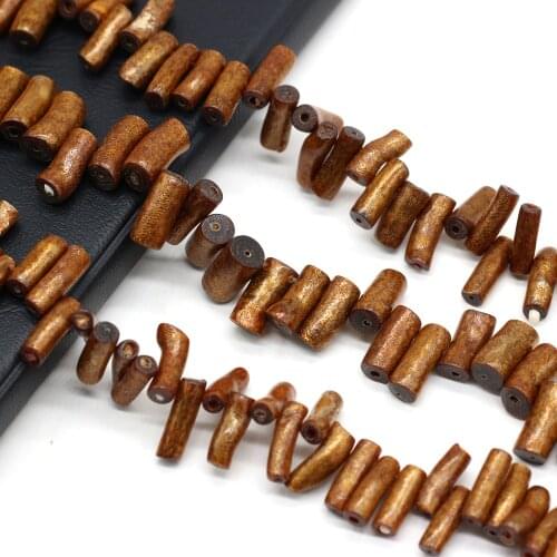Natural Irregular Coral Beads Gold-plated Tree Branch Loose Bead for Jewelry Making Tribal Bracelet Necklace Crafts