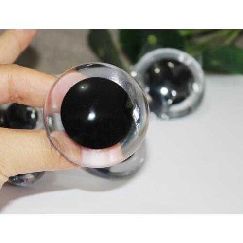 10pcs/lot 30mm-40mm-50mm high quality clear round safety eyes + washer for diy puppet plush doll findings