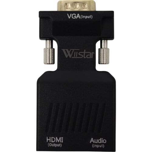 Mini VGA to HDMI Adapter Converter with Audio Full HD 1080P for PC Projector HDTV