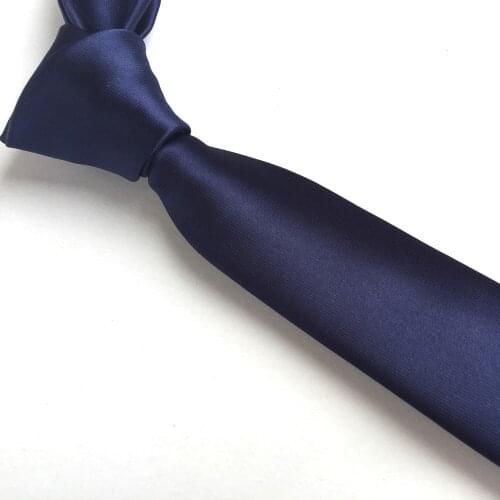 Navy Blue Color Mens Tie High Quality Jacquard Woven Necktie