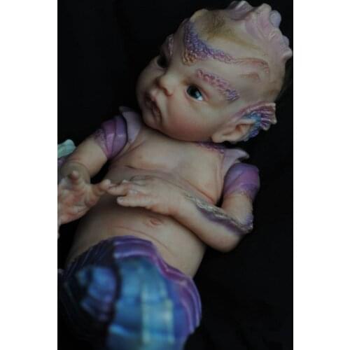 50 CM 3D Paint Skin Soft Silicone Reborn Princess Atlantyss Seahorse Baby Doll Lifelike 20 Inch Hippocampus Hybridization