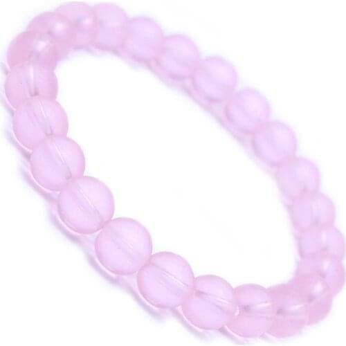 Natural Stone Matte Chalcedony Bracelet Homme Femme 8mm Round Beaded Accessories Fashion Jewelry Yoga Bracelets Valentine Gift