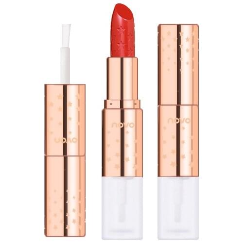 NOVO 1pc Raincoat Matte Lipstick Set Make-up for Women Waterproof Long Lasting Beauty Red Lips Stick Kit Cosmetics Tool Gift