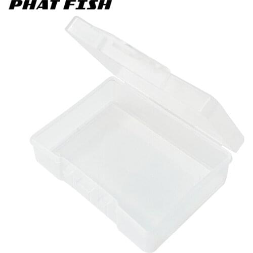 PHAT FISH 10pcs Individual Clear Visible Plastic Fishing Tackle Accessory Box Fishing Lure Bait Hooks Storage Box Case Container