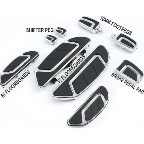 Motorcycle Floorboard Foot Board Footrest Shifter Brake Pedal For Harley Touring Road King Electra Glide Street Glide