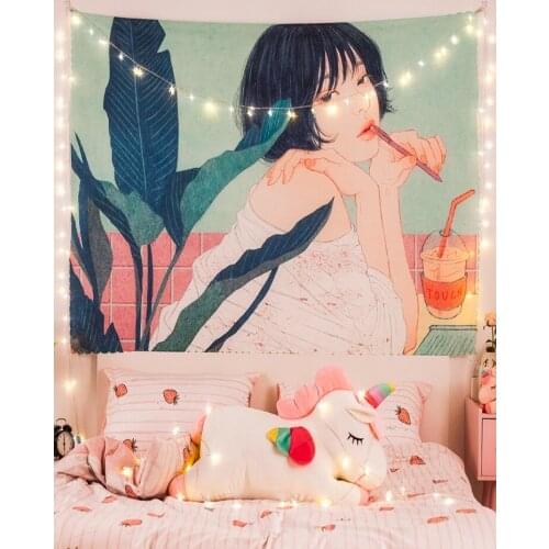 Hanging cloth background buins net red dormitory decorated room bedside live wall bedroom background wall tapestries wall cloth